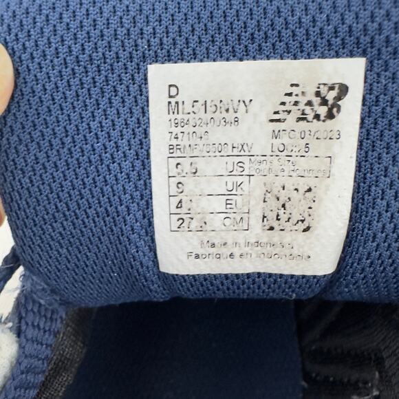 New Balance 515 suede Retro blue running and training shoes - Picture 7 of 8